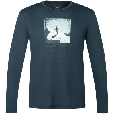 Herren-Langarmshirt SUPER.NATURAL M Almost Done LS navy