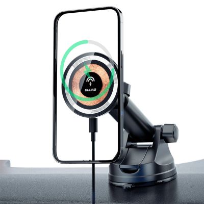 7. Dudao F12MAX+ Kfz-Halterung mit 15-W-Funkladegerät, kompatibel mit MagSafe – Schwarz