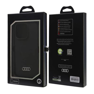 7. Audi Silikonhülle iPhone 16 Pro 6,3" schwarz/schwarz Hardcase AU-LSRIP16P-Q3/D1-BK