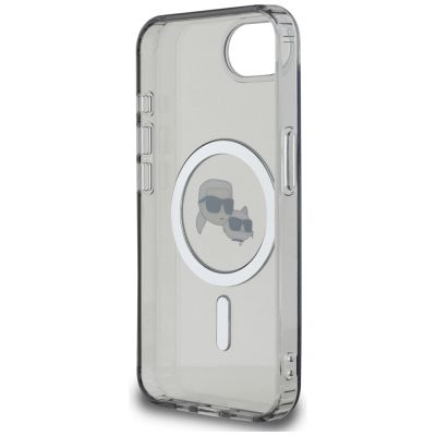 7. Karl Lagerfeld IML Metal Karl & Choupette Heads MagSafe iPhone 16e Hülle - Schwarz