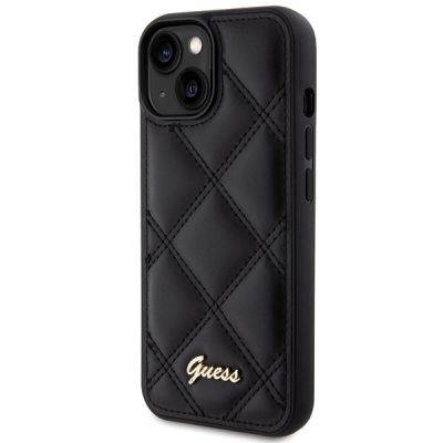 2. Guess Quilted Metal Logo Hülle für iPhone 15 – Schwarz
