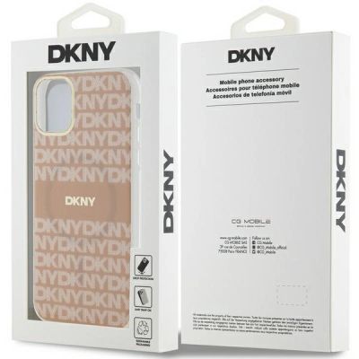 8. DKNY IML Mono & Stripe MagSafe-Hülle für iPhone 11 / Xr – Rosa
