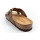 5. Bio Bio Schuhe Herren-Slipper, profilierte Flip-Flops, Naturleder, braun