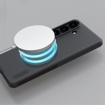 14. Nillkin Super Frosted Shield Pro Magnetische Hülle, kompatibel mit MagSafe für Samsung Galaxy S26 – Schwarz