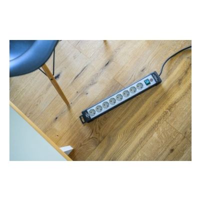 4. Brennenstuhl 1951580101 Regleta, 230 V, Schwarz und Hellgrau, 49 cm Verteiler 5 m 8 x Netzwerkdose Innenbereich Schwarz, Hellgrün