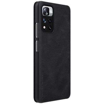 6. Nillkin Qin Case Hülle für Xiaomi Redmi Note 11 Pro+ (China) / Redmi Note 11 Pro (China) / Mi11i HyperCharge Kameraschutz Holster Cover Flip Case Schwarz
