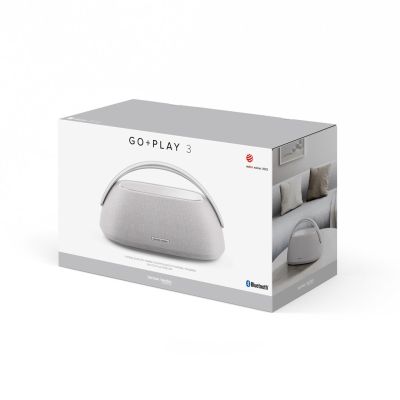 9. Harman/Kardon Go + Play 3 Tragbarer Stereo-Lautsprecher, Grau/Silber, 160 W