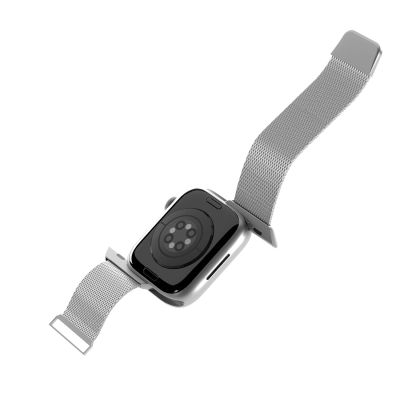 5. Puro Milanese Edelstahlarmband für Apple Watch 42/44/45/49 mm – Silber