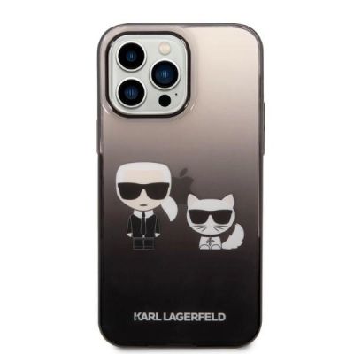 3. Karl Lagerfeld KLHCP14LTGKCK iPhone 14 Pro 6.1" Hardcase schwarz / schwarz Gradient Ikonik Karl & Choupette