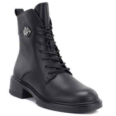 5. Schwarze Damen-Ankle-Boots aus Leder, D&A S.Barski MK62-7014