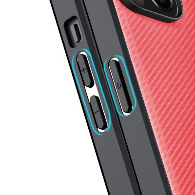 7. Dux Ducis Fino Hülle aus Nylon für iPhone 14 Plus rot