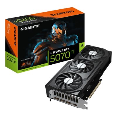 12. GIGABYTE GeForce RTX 5070 Ti WINDFORCE OC V2 16G NVIDIA 16 GB GDDR7