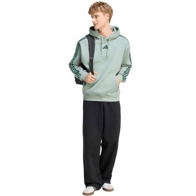 6. Herren-Sweatshirt adidas Essentials 3-Stripes Fleece Hoodie hellgrün KY4172