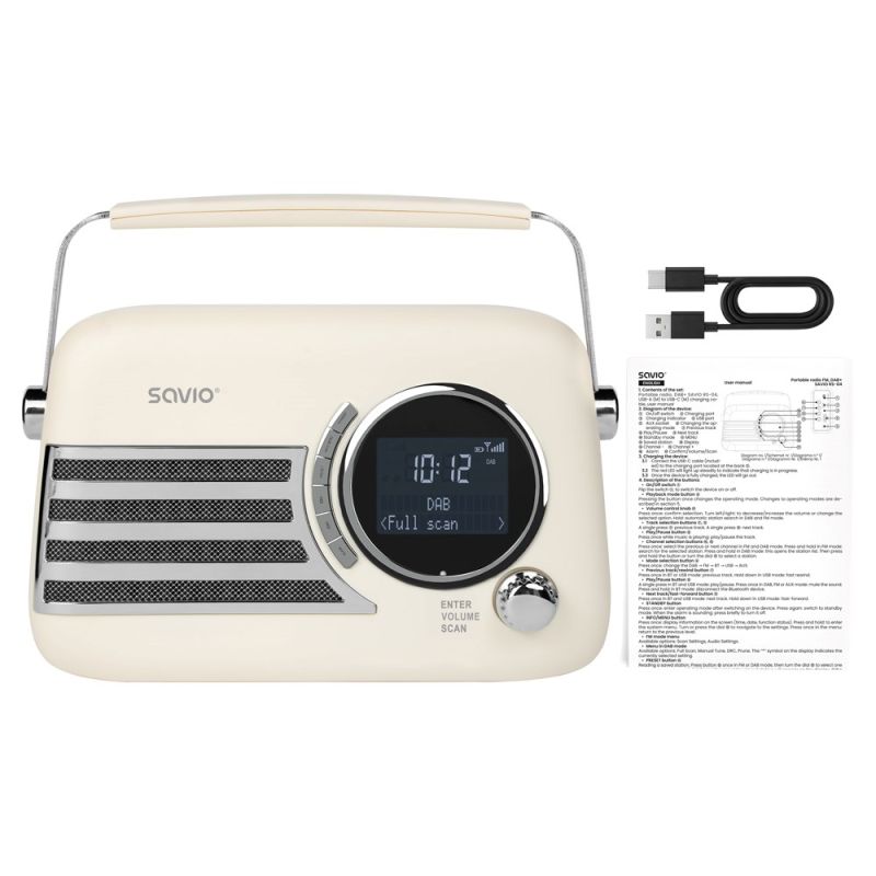 2. SAVIO Tragbares Radio DAB+ RS-04