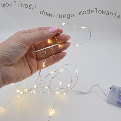 6. DRAHTLICHTERKETTE MIT BATTERIEBETRIEB, 40 LED, WARMWEISS (R)
