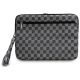 3. DKNY Sleeve Laptoptasche mit Karomuster und bedruckten Streifen, 14 Zoll, Schwarz