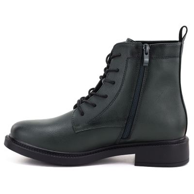 3. Damen-Ankle-Boots aus Leder, grün, Sergio Leone 25172-S