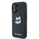 2. Karl Lagerfeld Monogram Choupette Head Pin Hülle für iPhone 16 – Schwarz