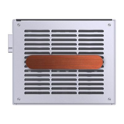 22. Jonsbo T6 Mini-Tower-PC-Gehäuse, Mini-ITX, gehärtetes Glas, Holz – Silber