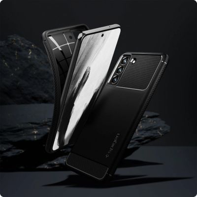 7. Spigen Rugged Armor Hülle für Samsung Galaxy S21 FE – Mattschwarz