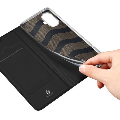7. Dux Ducis Skin Pro Hülle für Realme 10 Pro+ Flip Cover Card Wallet Stand schwarz