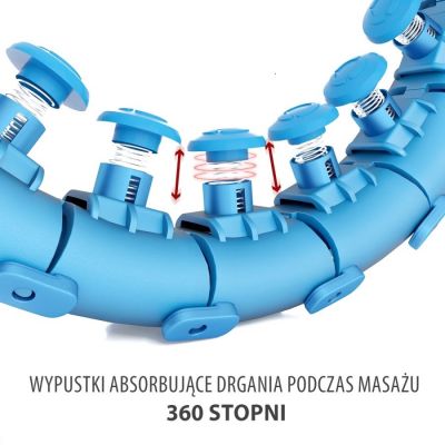 13. HMS HHW01 Hula Hoop Reifen mit Nieten und Gewicht, blau