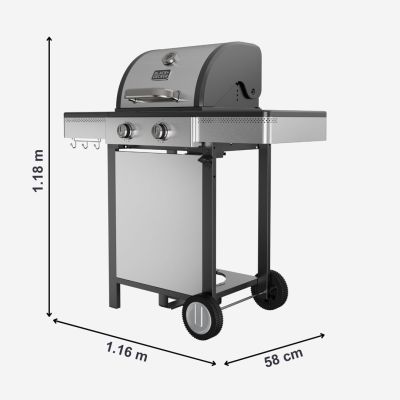 12. Black+Decker BXOG7200E Gasgrill, 2 Brenner x 3,6 kW