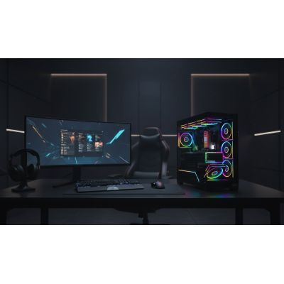 5. MODECOM VOLCANO STELLAR PLUS ARGB MIDI 5F SCHWARZES GEHÄUSE