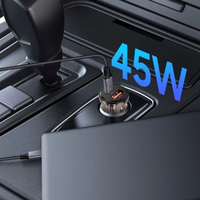 5. Tech-Protect CC01 45W 2-Port USB-A / USB-C Kfz-Ladegerät – Schwarz
