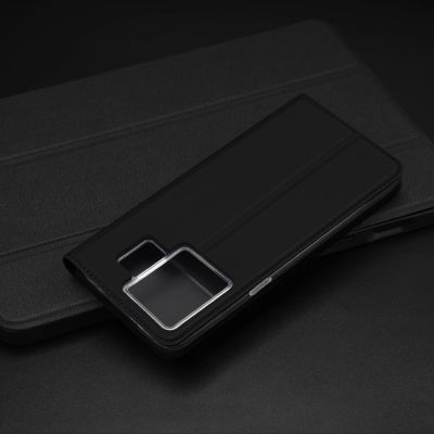 13. Dux Ducis Skin Pro Hülle für Realme GT Neo 5 / Realme GT3 Flip Cover Card Wallet Stand Schwarz