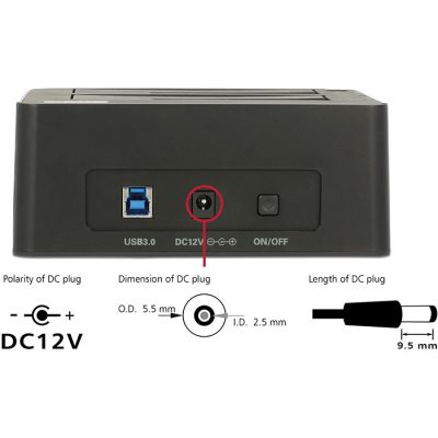 2. DeLOCK 62661 Festplatten-Dockingstation USB 3.2 Gen 1 (3.1 Gen 1) Typ-B Schwarz