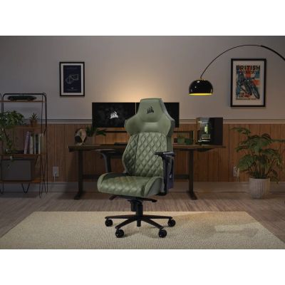 6. Corsair TC500 LUXE Gaming-Stuhl mit gepolsterter Sitzfläche, Grün