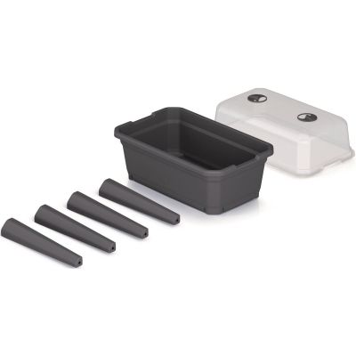 60. Stehendes Gewächshaus-Saatbeet Respana Set Ecoline 59,6 x 36,8 x 75,3 cm Anthrazit