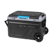 Professioneller TEESA Kompressor-Reisekühlschrank mit Gefrierfunktion, 40 l, DC 12/24 V, AC 230 V, optionaler Batteriebetrieb, große Räder und stabiler Griff, Bluetooth, zwei Fächer