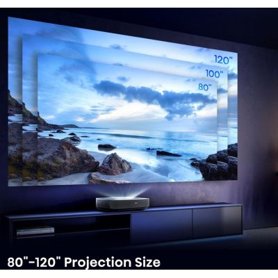 26. Hisense PL1SE Beamer Ultra-Kurzdistanzprojektor 2100 ANSI Lumen DLP 2160p (3840x2160) Schwarz