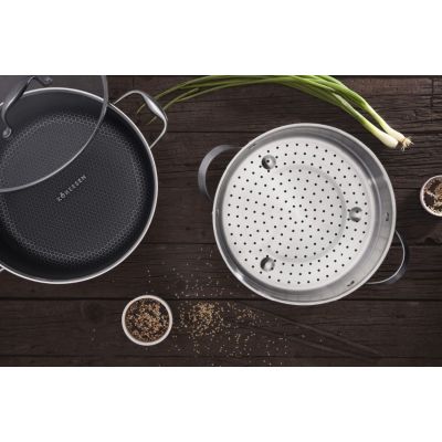 9. Kohersen Black Cube DIAMOND-beschichteter Topf mit Dampffunktion (28 cm; 8,3 l)