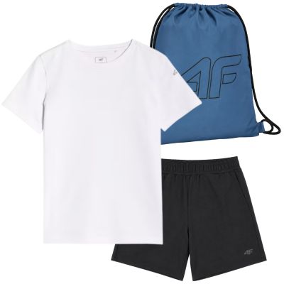 Jungen-Set 4F M072 T-Shirt, Shorts, Tasche 4FJWSS26TAPSM072 90S
