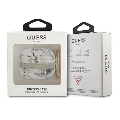 3. Guess GUA3HCHMAG AirPods 3 Abdeckung grau/grau Marble Strap Collection