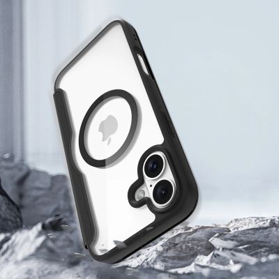 10. Dux Ducis Skin X Pro Hülle für iPhone 16 mit MagSafe und Klappe – Schwarz