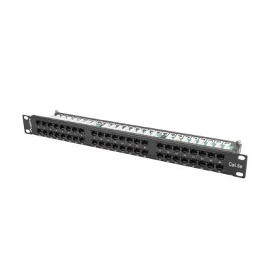 6. Patchpanel Lanberg PPU5-1048-B (1HE; 19"; Kat. 5e; 48xRJ-45)