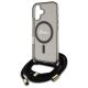 5. Guess Crossbody Cord Script MagSafe Hülle für iPhone 16 – Schwarz