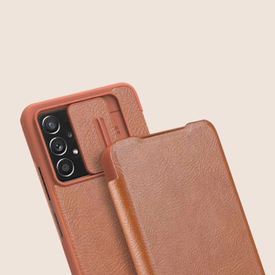 13. Nillkin Qin Lederholsterhülle für Samsung Galaxy A73 schwarz