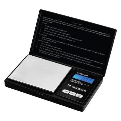 6. Wozinsky WDW-1000 Schmuckwaage 200 g, 0,01 g Präzision, beleuchtet – Schwarz