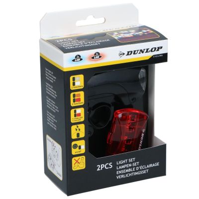 4. DUNLOP LED-Fahrradlampen-Set vorne und hinten