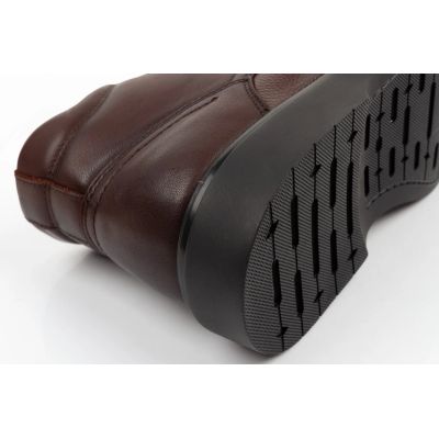6. Lee Cooper Herrenschuhe, elegante braune Leder-Stiefeletten mit Isolierung
