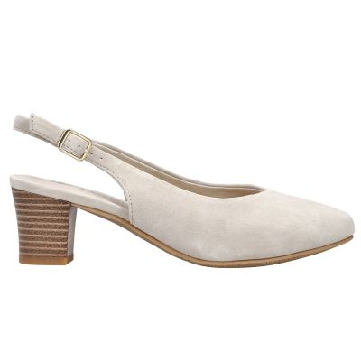 5. Beige Leder-Pumps mit offener Spitze Rieker 44651-60