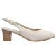 5. Beige Leder-Pumps mit offener Spitze Rieker 44651-60