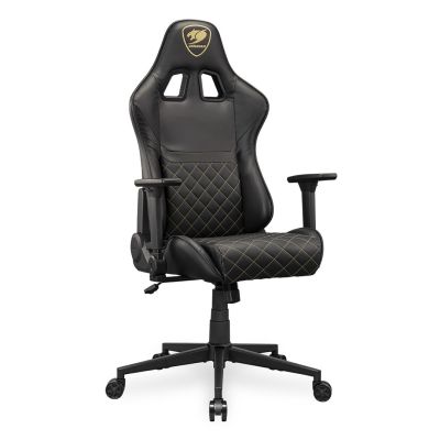 7. COUGAR CGR-AO2-GLB Universal-Gaming-Stuhl, gepolsterter Sitz, Schwarz, Gold