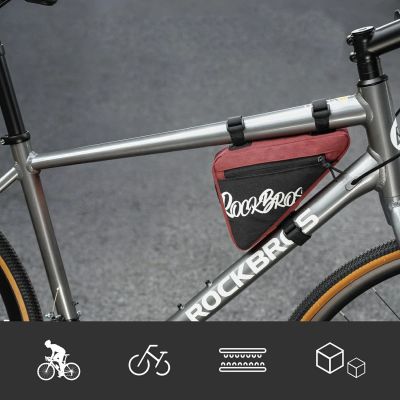 3. Rockbros G001 Flash Journey Dreieck-Rahmentasche 0,8 l - Rot