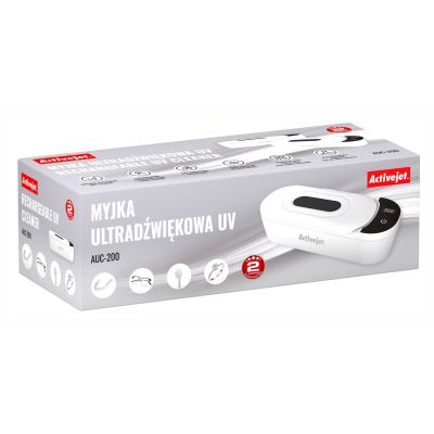 20. Activejet AUC-200 Ultraschall-UV-Reiniger für Zahnprothesen, Brillen und Schmuck, weiß.
